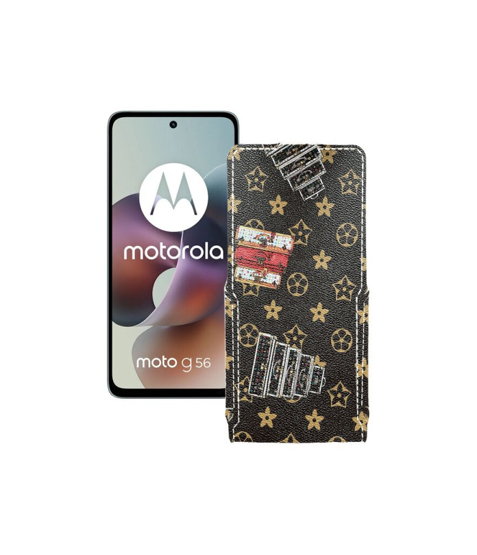 Чохол-флип з екошкіри для телефону Motorola Moto G56