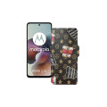 Чохол-книжка з екошкіри для телефону Motorola Moto G56