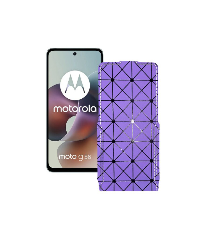 Чохол-флип з екошкіри для телефону Motorola Moto G56