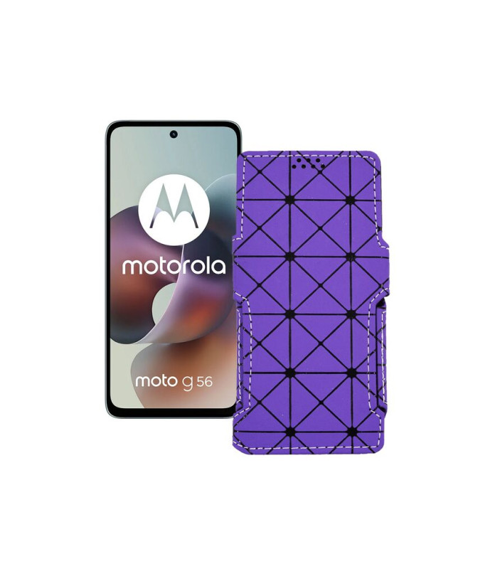 Чохол-книжка з екошкіри для телефону Motorola Moto G56