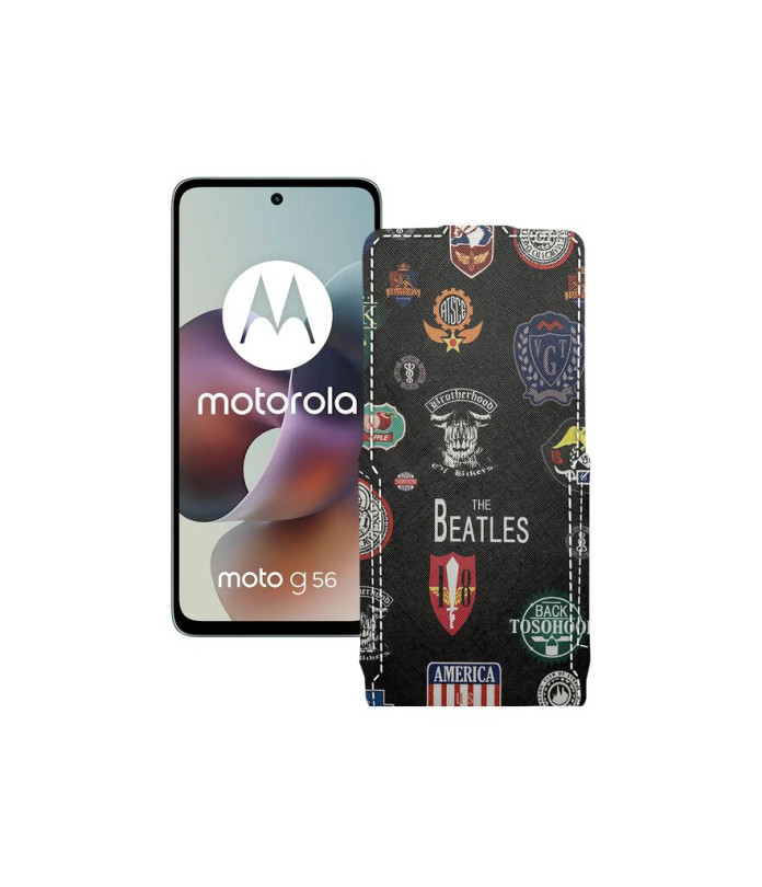 Чохол-флип з екошкіри для телефону Motorola Moto G56