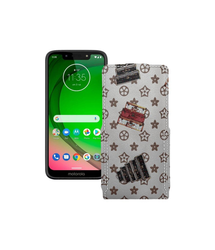 Чохол-флип з екошкіри для телефону Motorola Moto G7 Power