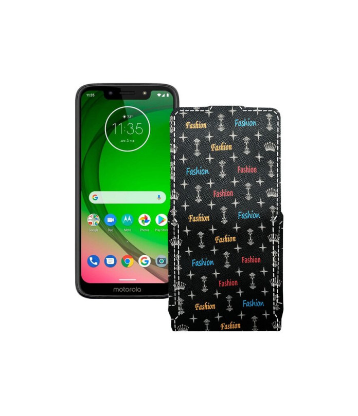 Чохол-флип з екошкіри для телефону Motorola Moto G7 Power