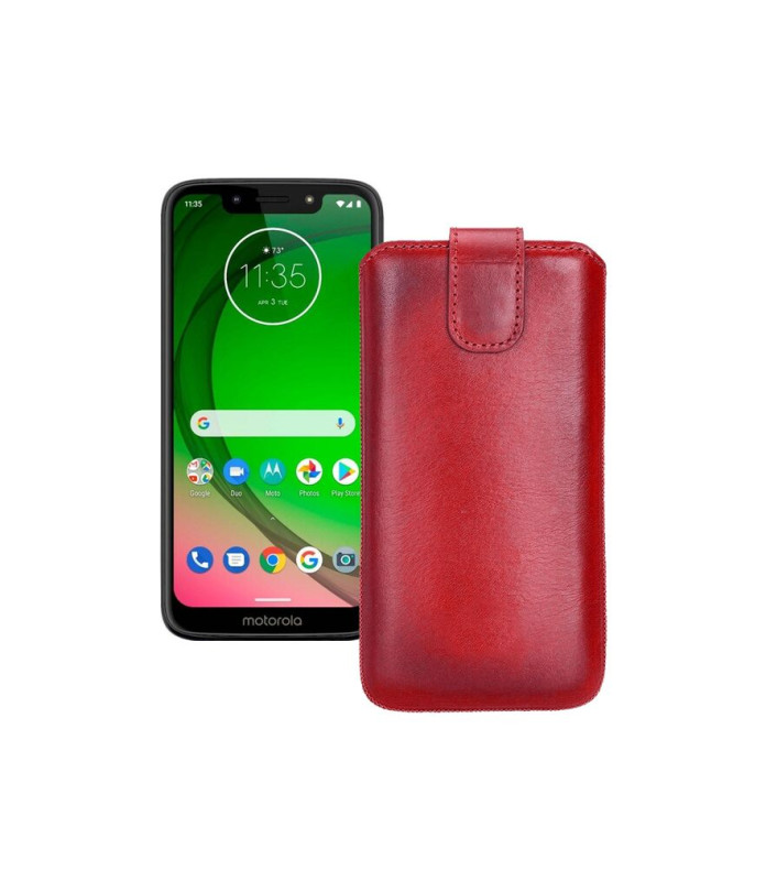 Витяжка з екошкіри для телефону Motorola Moto G7 Power