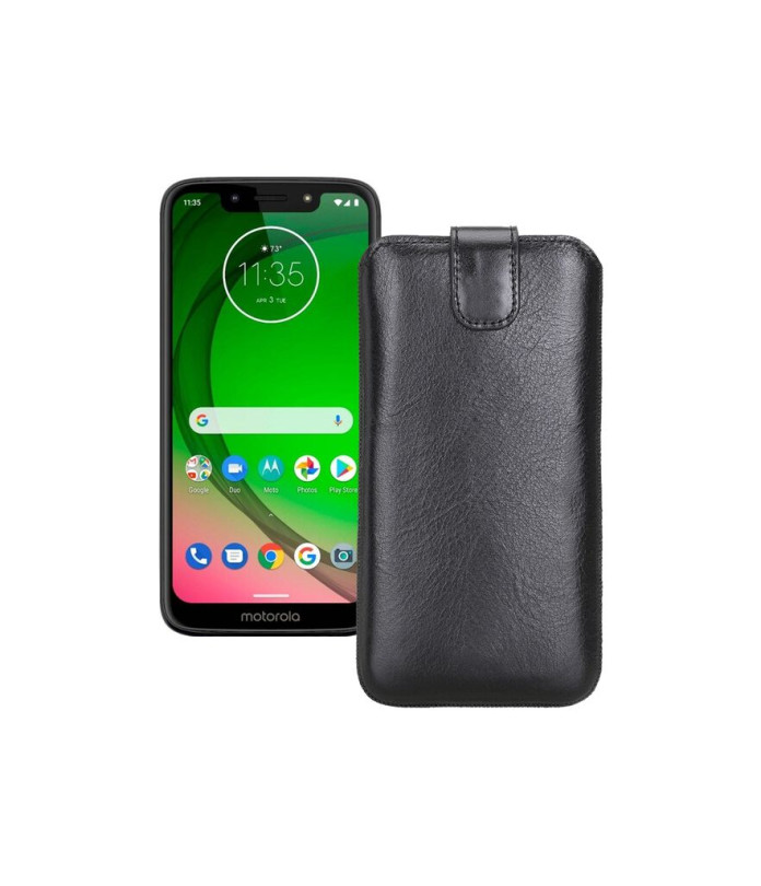 Витяжка з екошкіри для телефону Motorola Moto G7 Power