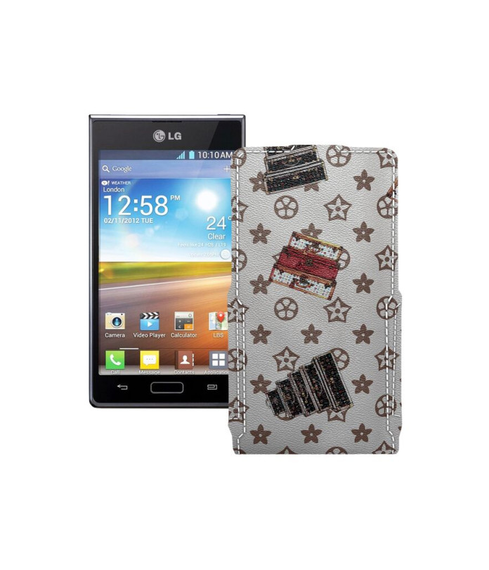 Чохол-флип з екошкіри для телефону LG Optimus L7 p705