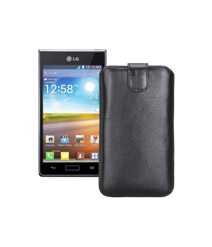 Витяжка з екошкіри для телефону LG Optimus L7 p705