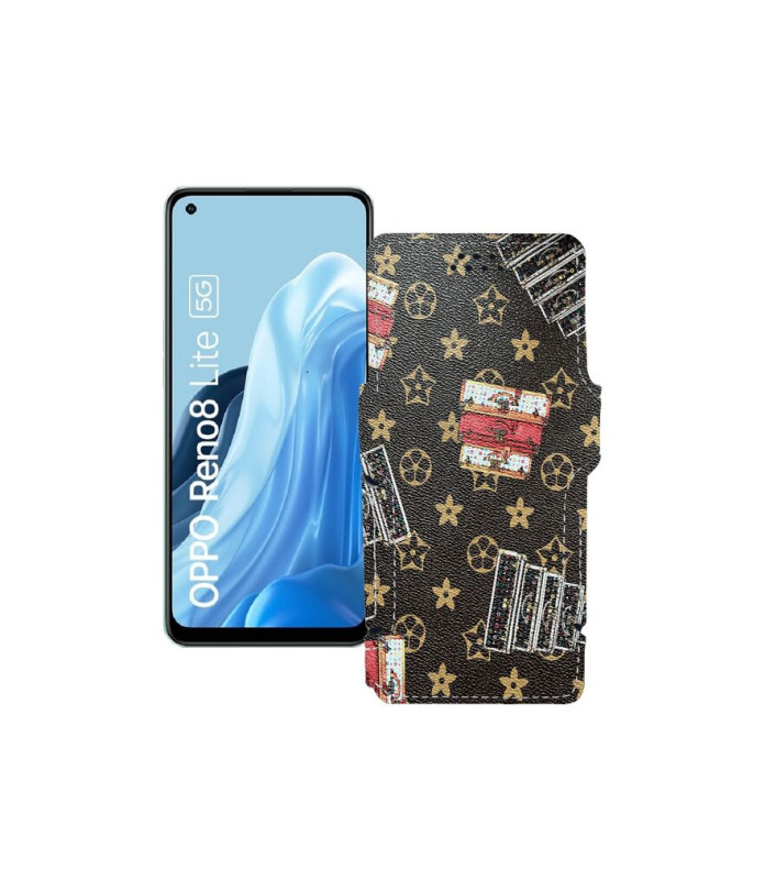 Чохол-книжка з екошкіри для телефону OPPO Reno 8 Lite