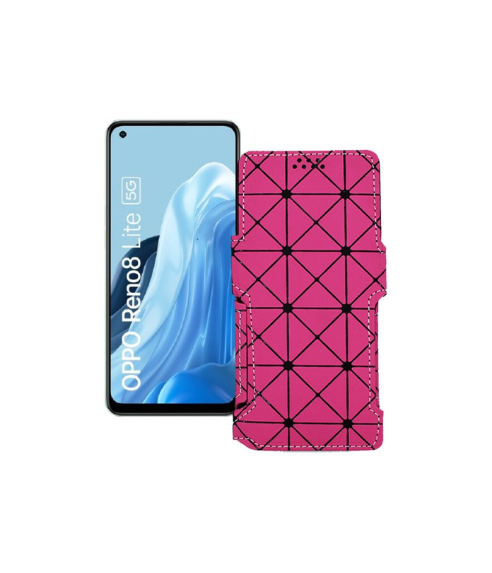 Чохол-книжка з екошкіри для телефону OPPO Reno 8 Lite