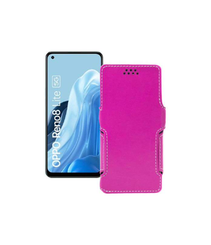 Чохол-книжка з екошкіри для телефону OPPO Reno 8 Lite