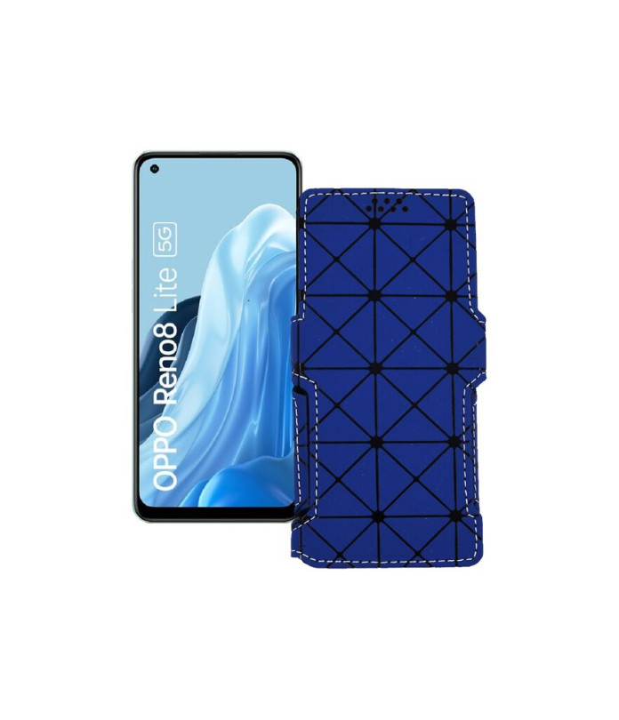 Чохол-книжка з екошкіри для телефону OPPO Reno 8 Lite