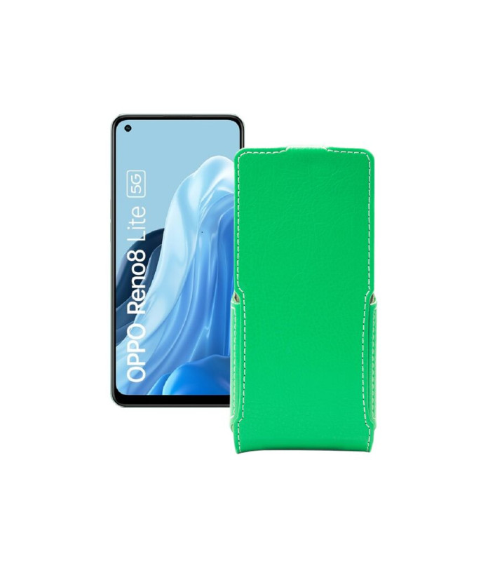 Чохол-флип з екошкіри для телефону OPPO Reno 8 Lite