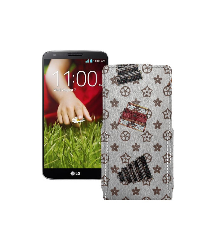 Чохол-флип з екошкіри для телефону LG G2 (D802)