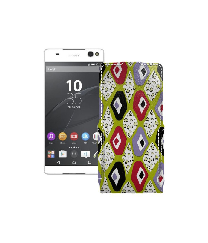 Чохол-флип з екошкіри для телефону Sony Xperia C5 Ultra