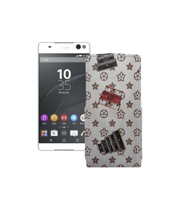 Чохол-флип з екошкіри для телефону Sony Xperia C5 Ultra
