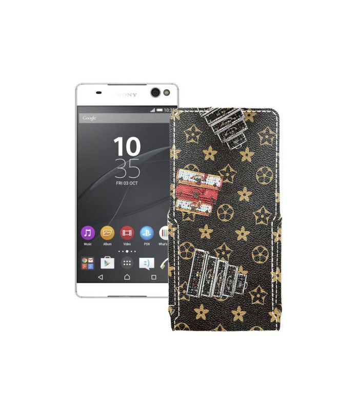 Чохол-флип з екошкіри для телефону Sony Xperia C5 Ultra