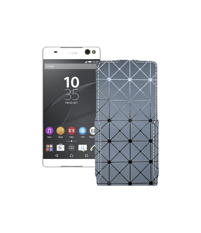 Чохол-флип з екошкіри для телефону Sony Xperia C5 Ultra