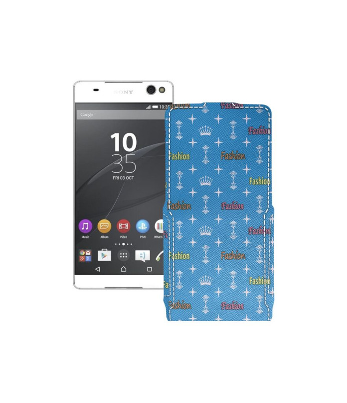 Чохол-флип з екошкіри для телефону Sony Xperia C5 Ultra
