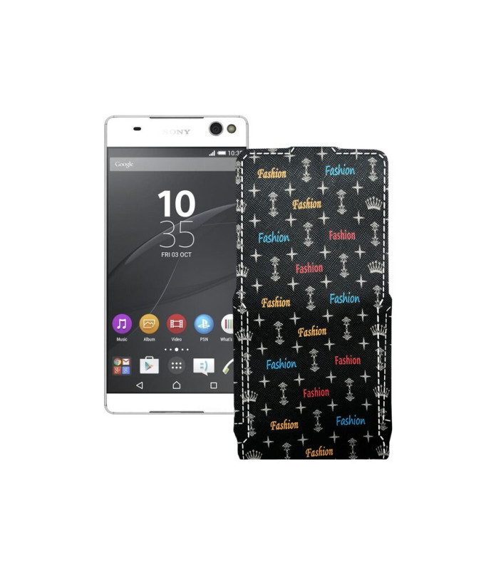 Чохол-флип з екошкіри для телефону Sony Xperia C5 Ultra