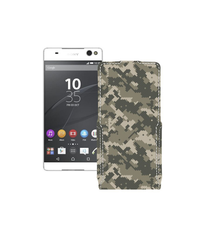 Чохол-флип з екошкіри для телефону Sony Xperia C5 Ultra