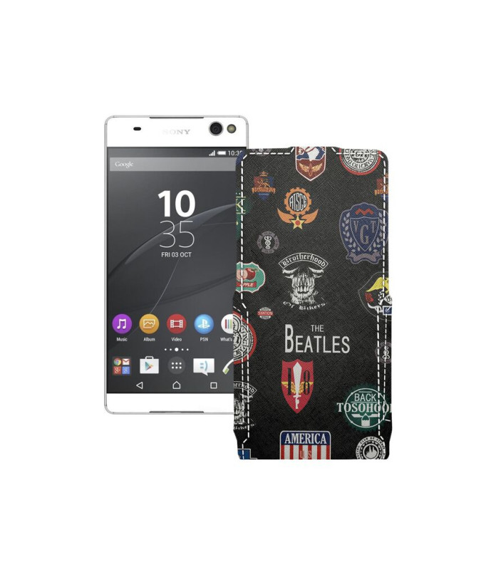Чохол-флип з екошкіри для телефону Sony Xperia C5 Ultra