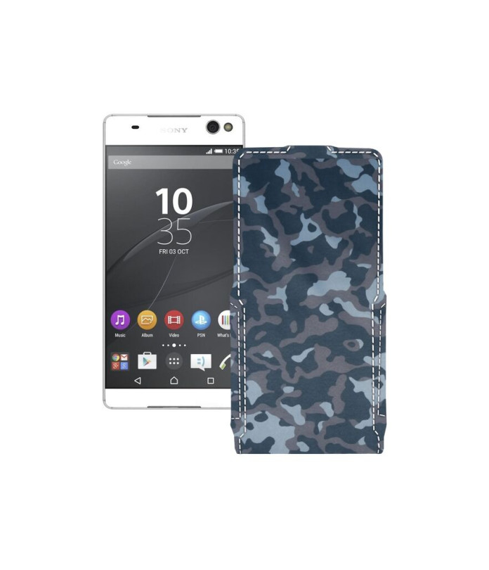 Чохол-флип з екошкіри для телефону Sony Xperia C5 Ultra