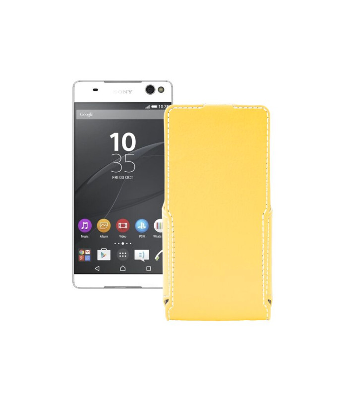 Чохол-флип з екошкіри для телефону Sony Xperia C5 Ultra