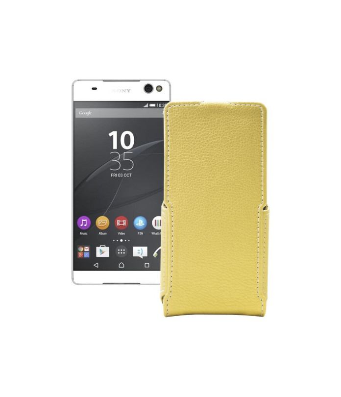 Чохол-флип з екошкіри для телефону Sony Xperia C5 Ultra