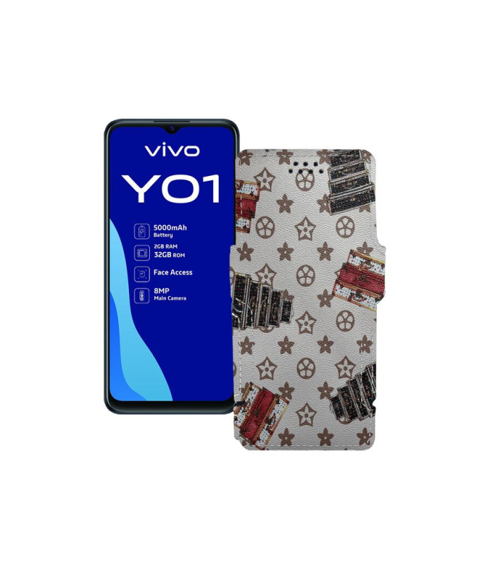 Чохол-книжка з екошкіри для телефону Vivo Y01