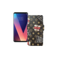 Чохол-книжка з екошкіри для телефону LG V30 Plus