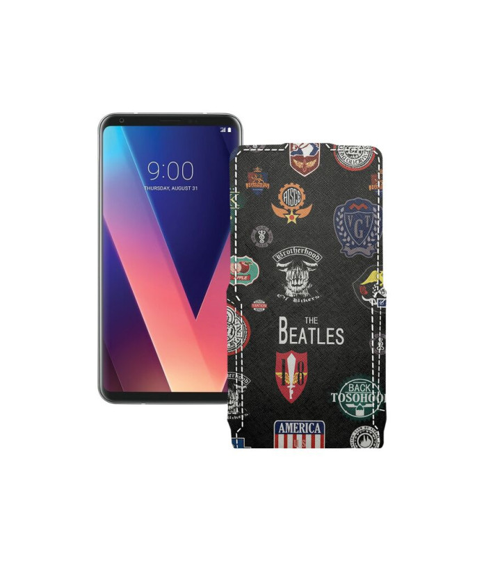 Чохол-флип з екошкіри для телефону LG V30 Plus