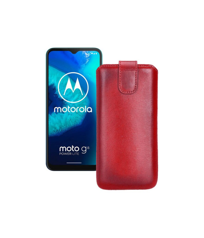 Витяжка з екошкіри для телефону Motorola Moto G8 Power lite