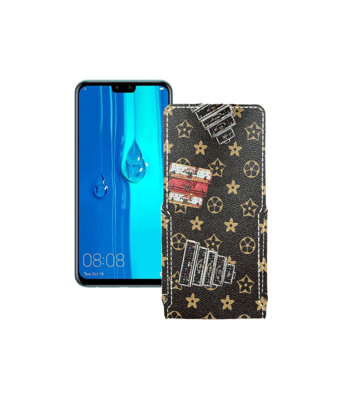 Чохол-флип з екошкіри для телефону Huawei Y9 2019