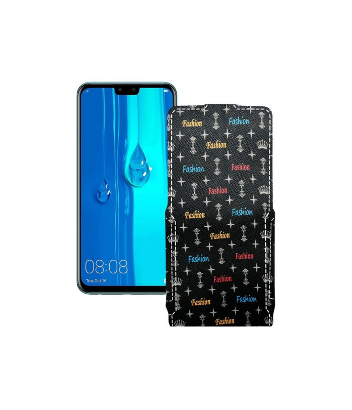 Чохол-флип з екошкіри для телефону Huawei Y9 2019