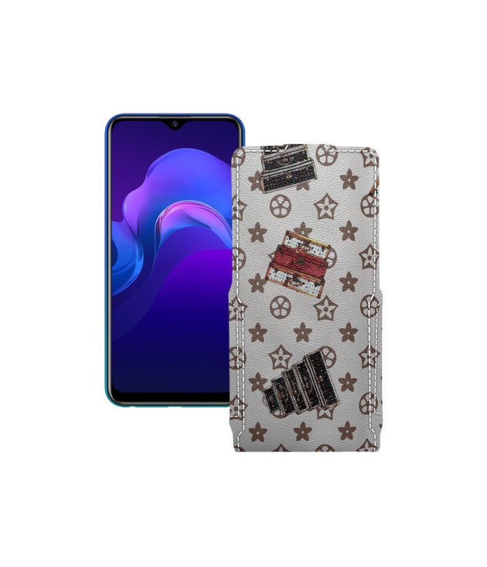 Чохол-флип з екошкіри для телефону Vivo Y12