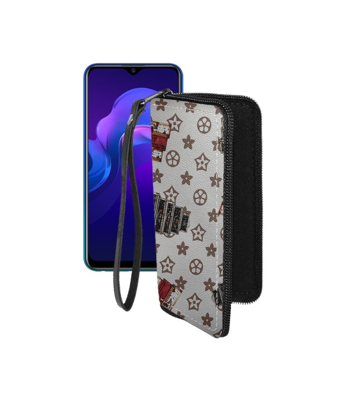 Чохол-гаманець з екошкіри для телефону Vivo Y12