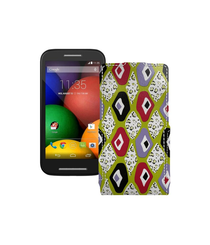 Чохол-флип з екошкіри для телефону Motorola Moto E