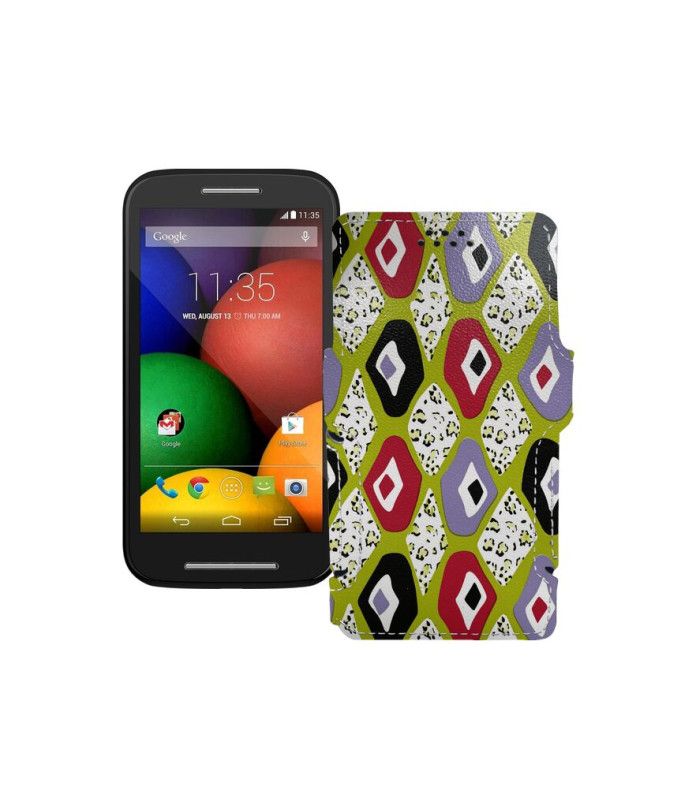 Чохол-книжка з екошкіри для телефону Motorola Moto E