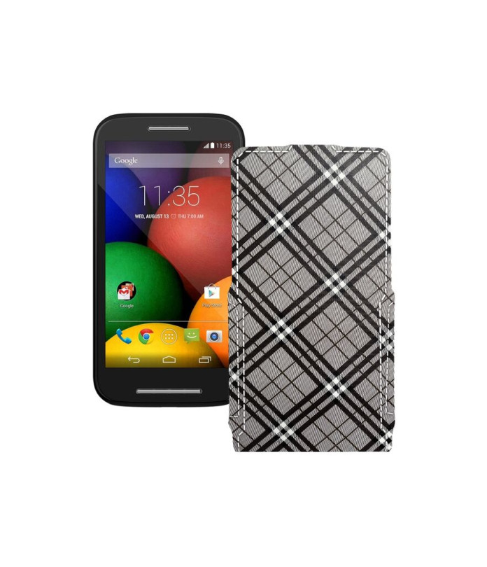 Чохол-флип з екошкіри для телефону Motorola Moto E