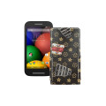 Чохол-флип з екошкіри для телефону Motorola Moto E