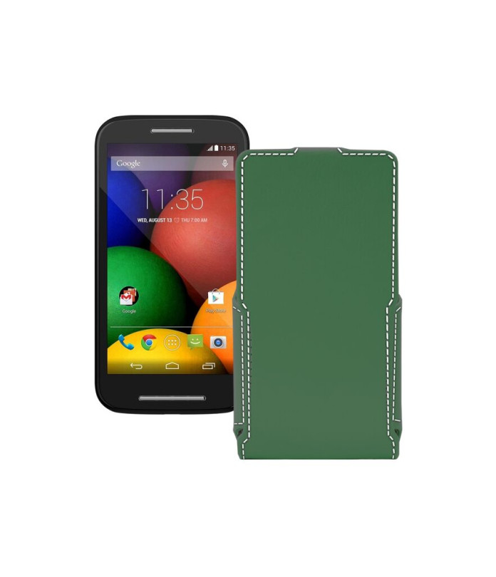 Чохол-флип з екошкіри для телефону Motorola Moto E