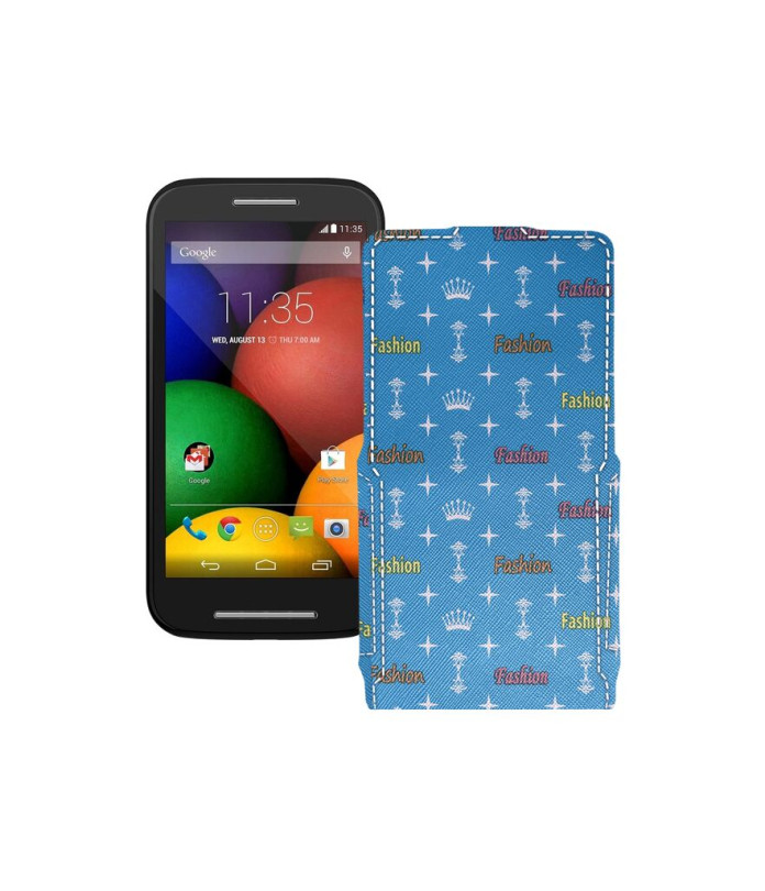 Чохол-флип з екошкіри для телефону Motorola Moto E