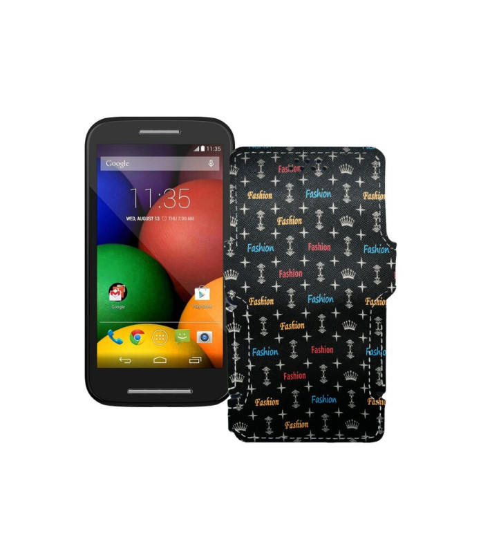 Чохол-книжка з екошкіри для телефону Motorola Moto E