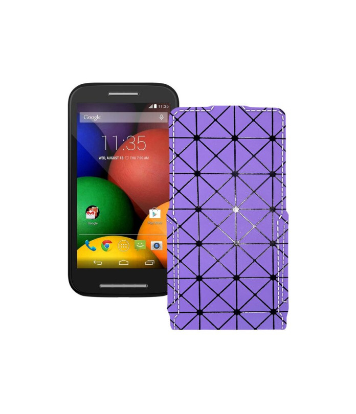 Чохол-флип з екошкіри для телефону Motorola Moto E