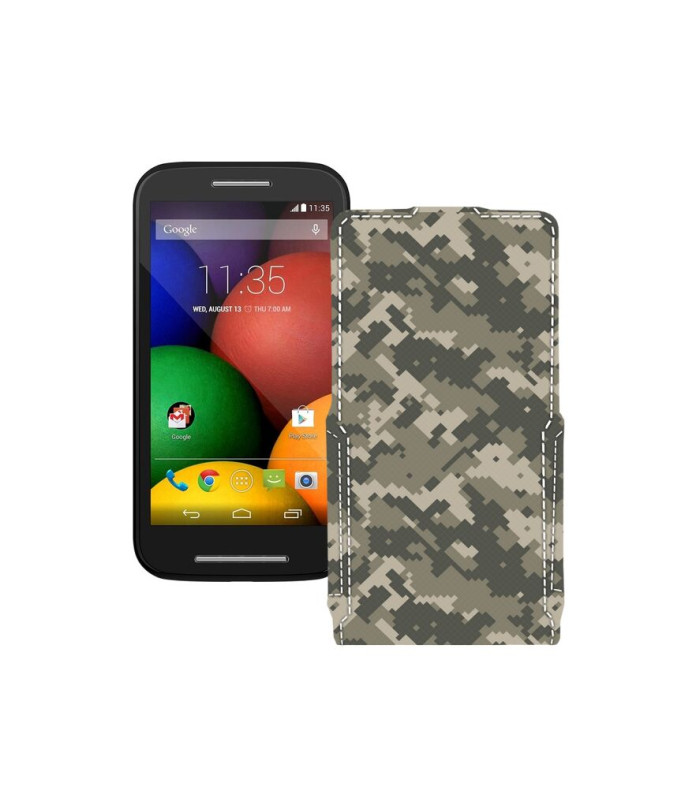 Чохол-флип з екошкіри для телефону Motorola Moto E