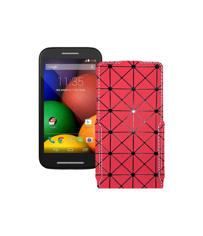 Чохол-флип з екошкіри для телефону Motorola Moto E