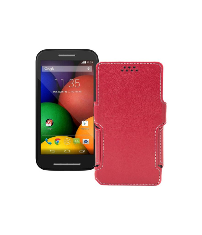 Чохол-книжка з екошкіри для телефону Motorola Moto E