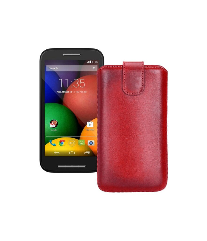 Витяжка з екошкіри для телефону Motorola Moto E