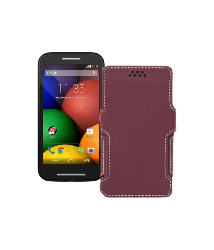 Чохол-книжка з екошкіри для телефону Motorola Moto E