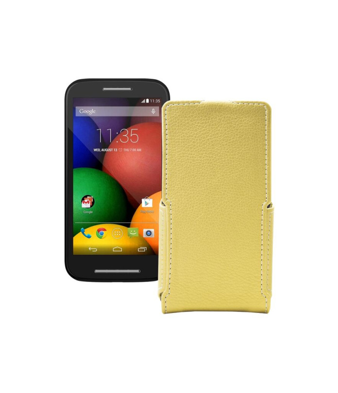 Чохол-флип з екошкіри для телефону Motorola Moto E